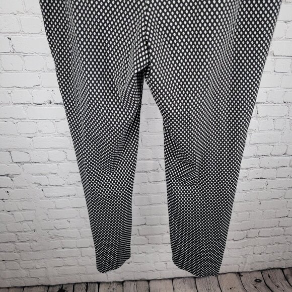 Chico's Black Diamond Print Elastic Waist Stretch Pants Size 3R US 16 (37x30) - Picture 9 of 13